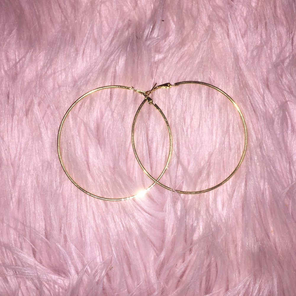 Gold hoop earrings